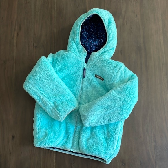 Eddie Bauer Girls reversible fleece puffer size 8/ medium - Picture 2 of 13